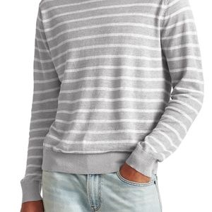 Bonobos Grey Stripe Linen Sweater Size Medium
